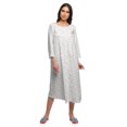 thumbnail image 1 of Moomaya Chemise de Nuit Boutonnée en Coton Imprimé pour Femmes, Robe de Nuit d'Allaitement, 1 of 5