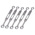 thumbnail image 4 of Turnbuckle Hook And Eye, 5Pcs 304 Stainless Steel Turnbuckle, Eye And Eye Rigging Screw, Shade Sail Hardware, Wire Rope Tension for Backyard, Playground, Outdoor Activities, 4 of 8