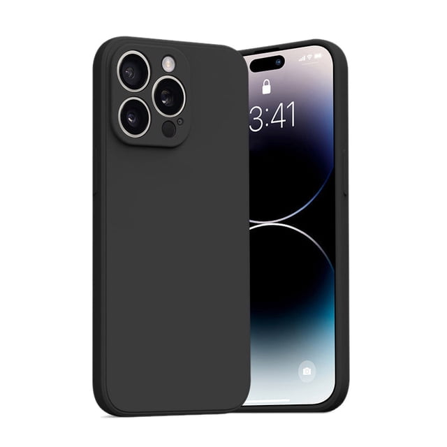 PANDACO Étui Souple Noir pour iPhone 15 Pro Max, Étui Souple TPU avec Fini Noir Mat, silhouette Mince Ajustée et Découpes Précises de Caméra/boutons; Conçu pour Résister aux Bosses et aux Rayures, Convient Aussi pour Protéger le Téléphone pendant les Voyages.