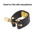 thumbnail image 1 of Saxophone Mouthpiece Leather Fastener Clip Ligatures for Alto Sax Accessories, 1 of 9
