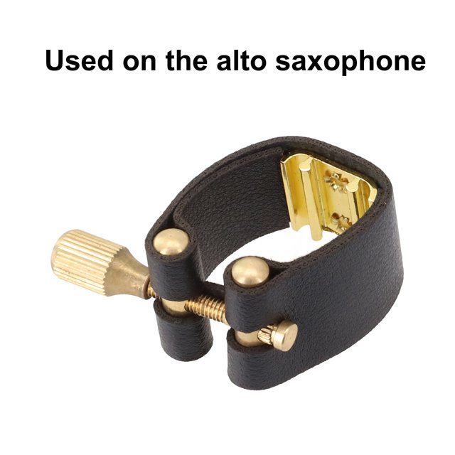 Saxophone Mouthpiece Leather Fastener Clip Ligatures for Alto Sax Accessories