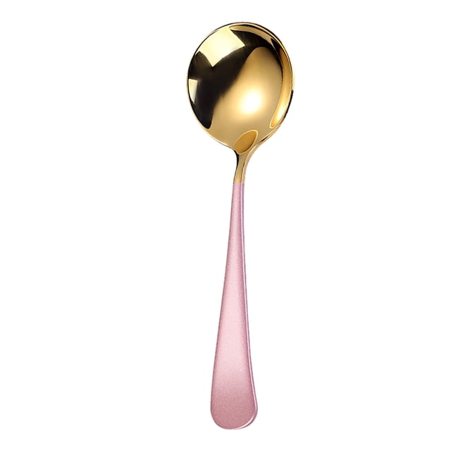 Soup Spoons Stainless Steel 6.2 Inch Length Stainless Steel Spoons Portable Handle Soup Spoons