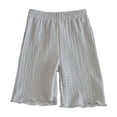 thumbnail image 1 of Cute Summer Shorts Solid Elastic Casual Shorts for Kids, 1 of 6