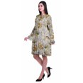 thumbnail image 3 of Moomaya Womens Long Sleeve Printed Knee Length Dress Flared Flowy Summer Dress, 3 of 6
