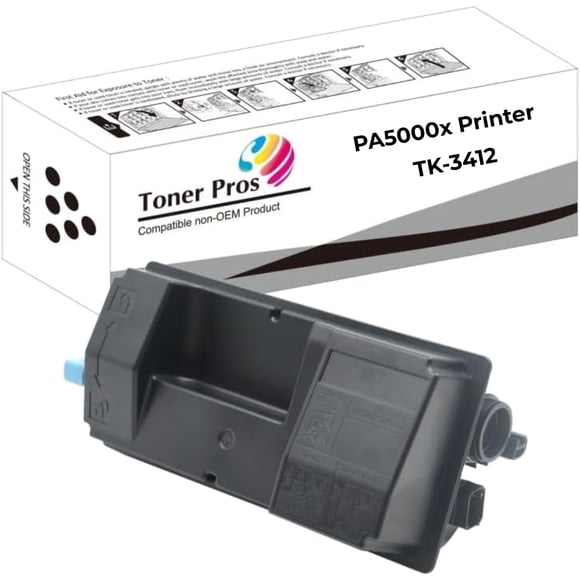 Toner Pros Compatible Toner Cartridge for Kyocera TK-3412 (TK3412) Black Toner Catridge (1T0C0X0US0) for ECOSYS PA5000x Model Laser Printer