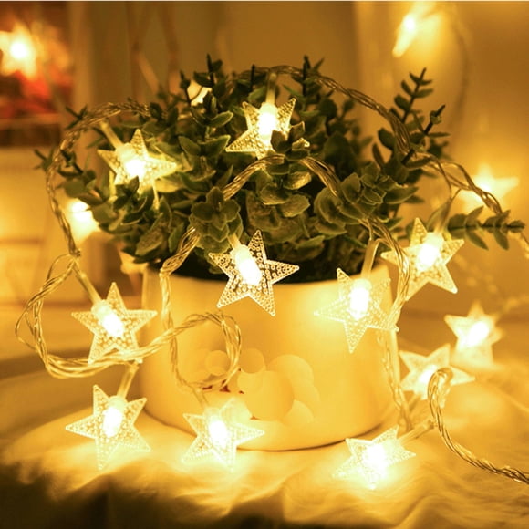 Boovnll Guirlande Lumineuse Étoile Pentagramme Lumières Colorées Guirlande Lumineuse Étanche Boîte à Batterie + Télécommande Décoration de Chambre de Noël Éclairage Produits Cadeaux, Décorations de Noël