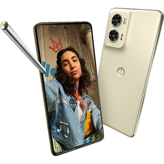 Téléphone Cellulaire Déverrouillé Motorola Moto g Stylus 2024 (XT2419) 5G 256 Go Caramel Latte Remis à Neuf comme Neuf