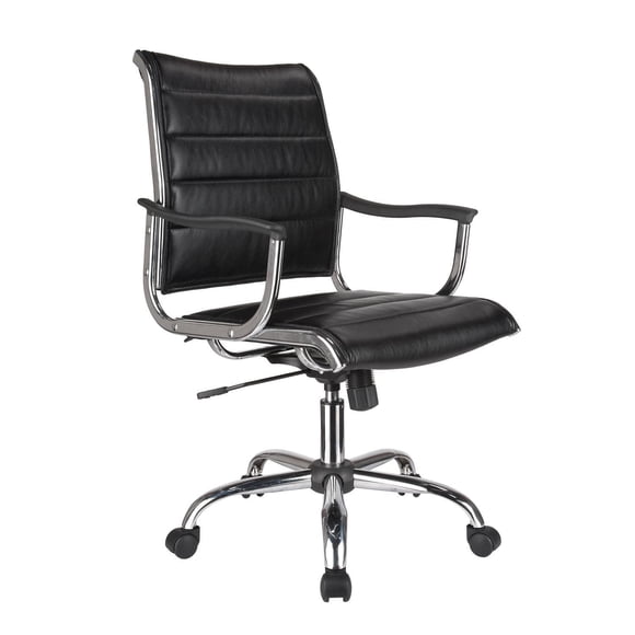 Chaise de bureau TygerClaw en cuir reconstitué à dossier moyen