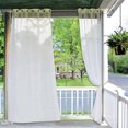 thumbnail image 4 of Dvruxg Rideau Extérieur pour Patio, Rideaux Semi-Transparents Aspect Lin Imperméables Filtrant la Lumière en Voile pour l'Extérieur à Oeillets pour Pergola Balcon Piscine Intérieur, L52 x H84, 4 of 5