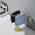 thumbnail image 3 of Support de Serviette à Main Doré, Porte-Serviettes Autoportant, Barre de Serviette en Acier Inoxydable, Support Tour pour Salle de Bain et Coiffeuse, 3 of 7