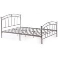 thumbnail image 1 of Hodedah Complete Metal Twin-Size Bed with Headboard-Footboard in Silver Finish, 1 of 4