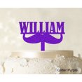 thumbnail image 1 of Custom Name Cake Topper Personalized Glitter Purple Cake Topper Color Option Available 5-7 Inches Wide, 1 of 1