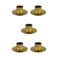thumbnail image 1 of Thinsony Pillar Candle Holder Candlelight Home Decor Party for Dining Christmas Gold Small 5Set, 1 of 6
