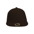 thumbnail image 2 of Top Headwear Chapeau Ajusté à Visière Plate Uni, Brun 8, 2 of 2