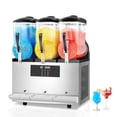 thumbnail image 1 of KFFKFF Commercial Slushy Machine, 12Lx3 Triple Tank Frozen Drink Machine, 144 Cups Stainless Steel Margarita Smoothie Frozen Drink Maker, Slushie Maker, 1 of 9