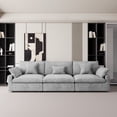 thumbnail image 1 of The Magic Home 3-Seater Cloud Modular Linen Sectional Sofa, Light Gray, 1 of 14