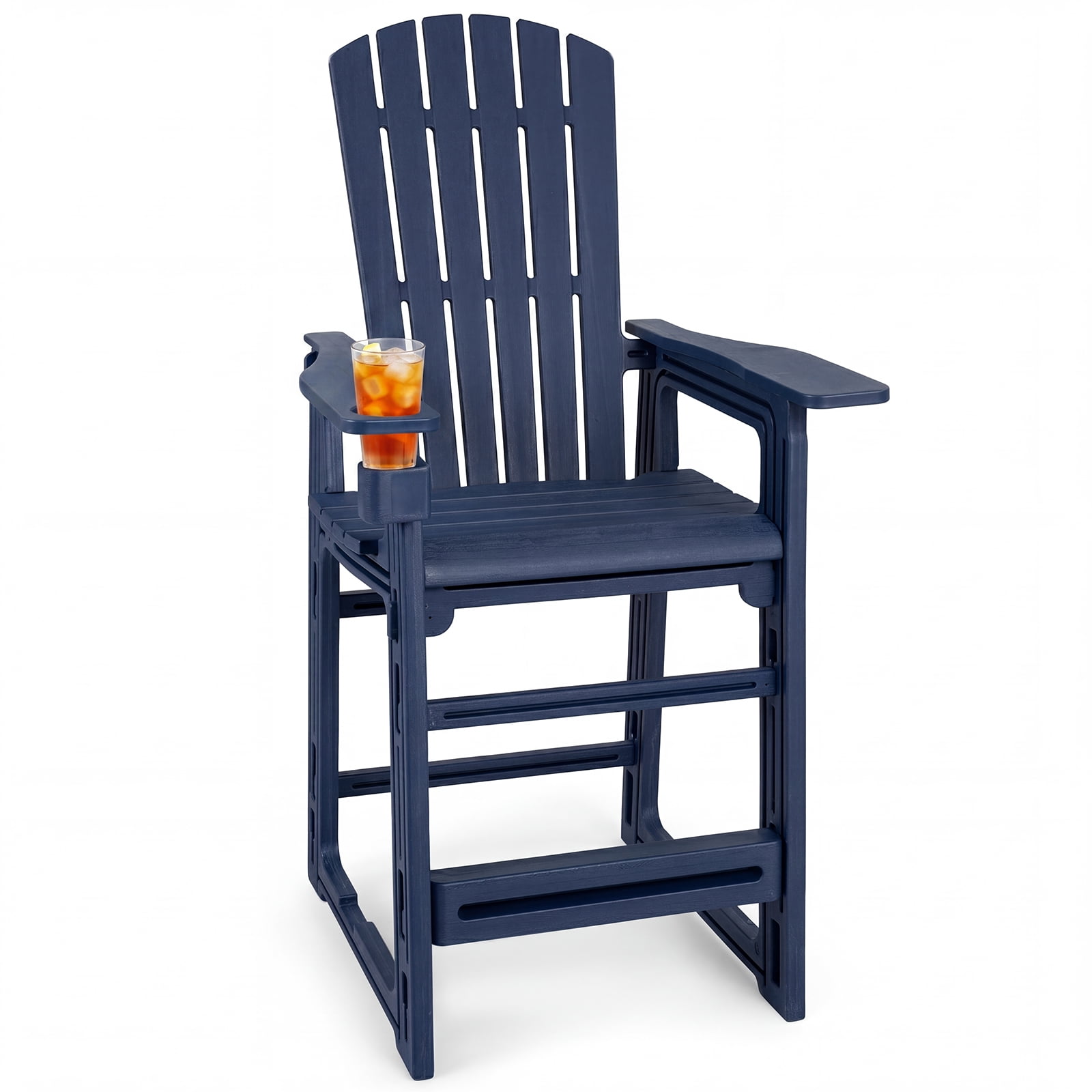 Costway 1 PCS All-Weather HDPE Tall Adirondack Chair with Backrest ...