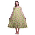 thumbnail image 1 of Bimba Vert Pâle2 Renoncules Florales avec Bouquet Imprimé Chemises de Nuit en Coton pour Femmes Robe Sans Manches Tenue de Nuit Robe Maxi XXX-Large, 1 of 6