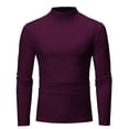 thumbnail image 2 of QIPOPIQ Mens Half Turtleneck Long Sleeve Pullover Basic Designed Undershirt Stretch Slim Fit Sweaters Clearance, 2 of 4