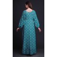 thumbnail image 4 of Bimba Robe Maxi à Manches Longues pour Femmes en Georgette Mousse Imprimée de Trèfles et de Fleurs, Taille Élastique - Moyen, 4 of 5