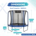 thumbnail image 2 of Plexalife Ensemble de Trampoline Rond de 8 Pi avec Système de Sécurité à Cadre Flexible à Anneau Supérieur de Qualité Supérieure, 2 of 5