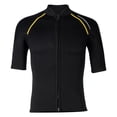 thumbnail image 1 of Sinleey Men 1.5mm Neoprene Wetsuits Top Short Sleeve Rash Guard Shirts Professional Swimwear Black 3XL, 1 of 5