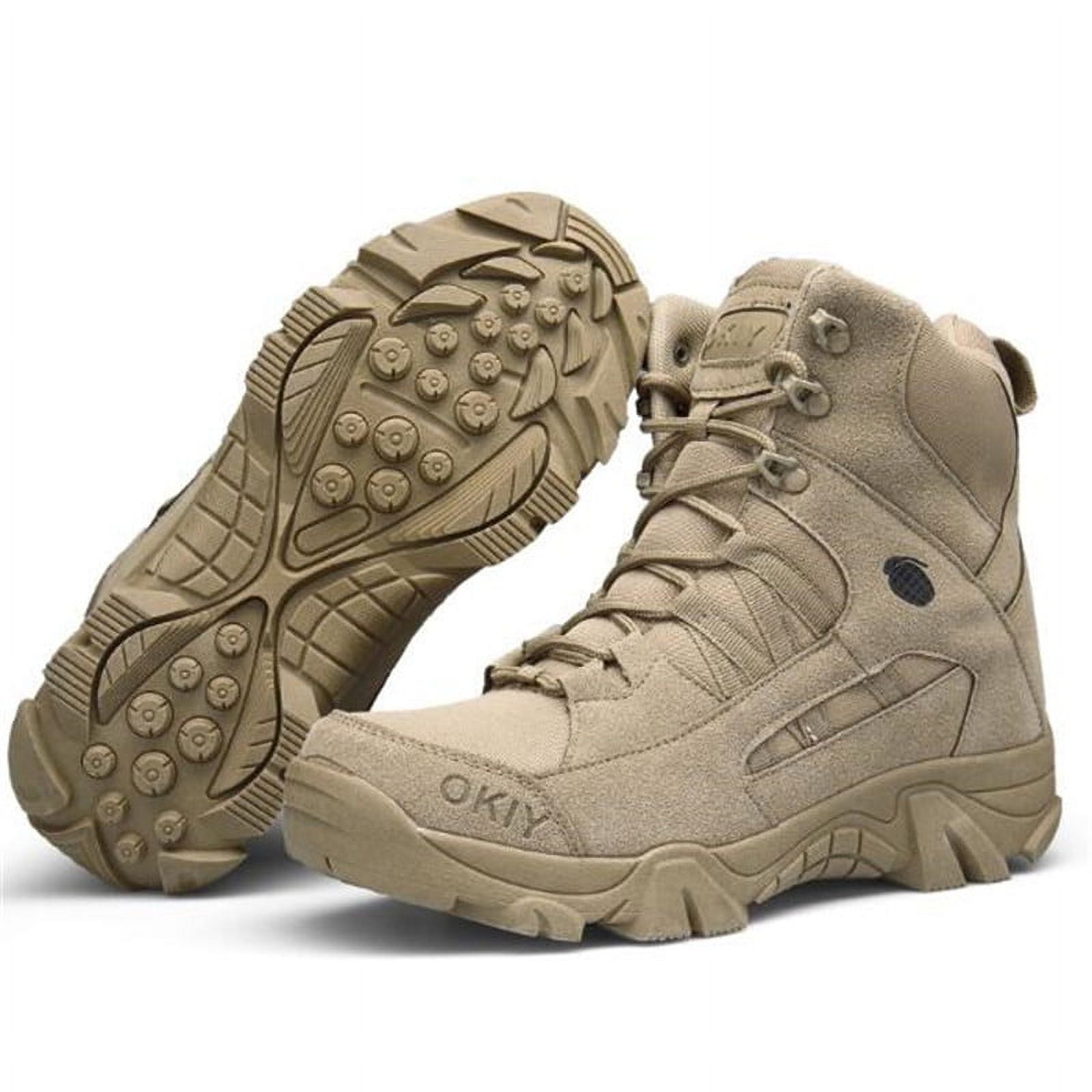Bottes Cheville Tactiques de Combat Militaires pour Hommes, Randonnée en Plein Air, Chaussures Désert