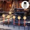 thumbnail image 1 of PEONAVET Holiday Solar Lights LED Christmas Solar Lights Santa Sleigh Snowman Gift Box Modeling Warm Color Mode Solar Ground Lights Holiday Outdoor Garden Patio Decoration One Tow Five, 1 of 8