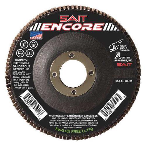 Disque à Rabat Abrasif Uni 71205 Type 27, 4-1/2 Po x 7/8 Po Z 36X, 10 Pièces