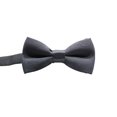 thumbnail image 2 of kurtrusly Grand Application Élégant Mince Nœud Papillon Garçon pour Mariages et Affaires Polyester Doux et Confortable Gris Foncé, 2 of 6