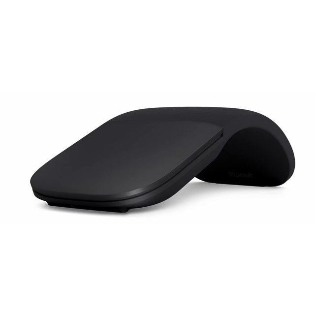 Foldable Arc Wireless Mouse Silent Click Bluetooth 2.4GHz Dual Modes Portable Curved Mouse for Home, Office, Travel