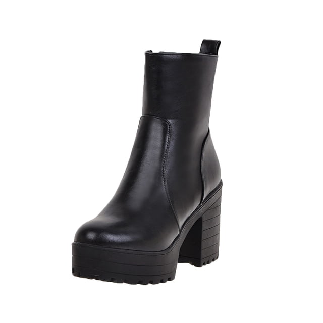 Babysbule Chaussures pour Femmes en Liquidation, Bottes Cavalières Courtes d'Extérieur pour Femmes d'Hiver à Semelle Épaisse, Imperméables, à Plateforme, Épaisses et Hautes