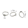 thumbnail image 3 of 100pcs Réglable en Laiton 8mm Blanc Blanc Blanc Rond Bague de base Sertie de Lunette Vierge Bague de base Trouver Argent, 3 of 9