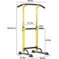 thumbnail image 3 of SOGES Height Adjustable Power Tower Dip Stands Pull up Bar Strength Training for Home Gym Yellow, 3 of 7