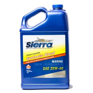 Sierra Marine Oil 18-9440CAT-4 Marine Series; SAE 25W-40; Synthetic Blend; 5 Quart Jug; Single; 4-Stroke Catalyst Engine Oil; NMMA FC-W/API-SL Certified