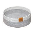 thumbnail image 1 of kurtrusly Nid pour Chats avec Panier Tressé et Lit à Gratter Lit pour Chat Gris Rond B 40cm, 1 of 6