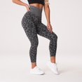 thumbnail image 4 of Kcodviy Popular Snowflake Color Leopard Yoga Pants with Ruched Butt Print Cropped Pants Leopard High Waist Yoga Pants Print Jacquard Seamless Animal Womens Tall Yoga Pants Print Yoga Pants, 4 of 6