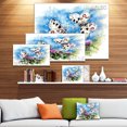 thumbnail image 3 of Apollo Butterflies Illustration on Blue - Floral Art Canvas Print, 3 of 4