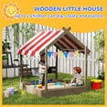 thumbnail image 4 of Outsunny Bac à Sable Extérieur avec Housse pour 3-7 Ans, Cour Arrière, Gris, 4 of 10