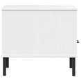 thumbnail image 4 of vidaXL Bedside Table with Metal Legs White Solid Wood Pine OSLO, 4 of 5