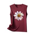 thumbnail image 4 of EGNMCR Camisoles pour Femmes T-Shirt d'Été Décontracté à Imprimé à Col Rond Ample Sans Manches pour Femme, 4 of 5