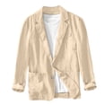 thumbnail image 5 of Veste de Complet Décontractée pour Homme avec Col à Revers, Manches Longues, Imitation Lin, Détails de Poches, 5 of 5