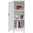 thumbnail image 4 of Pemberly Row 42.5"H 3 Shelf Metal Storage Locker Cabinet 3" Legs Pearl White, 4 of 8