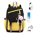 thumbnail image 1 of AIGIA School Bookbag with USB Charging Port Backpack Laptop Travel Shoulder School Book Bag Rucksack, 1 of 25