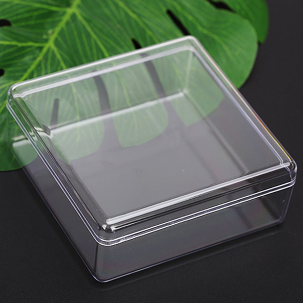 Bgsha 4Pcs Small Clear Dust Storage Boxs Jewelry Container Nail Screws Handmade studio