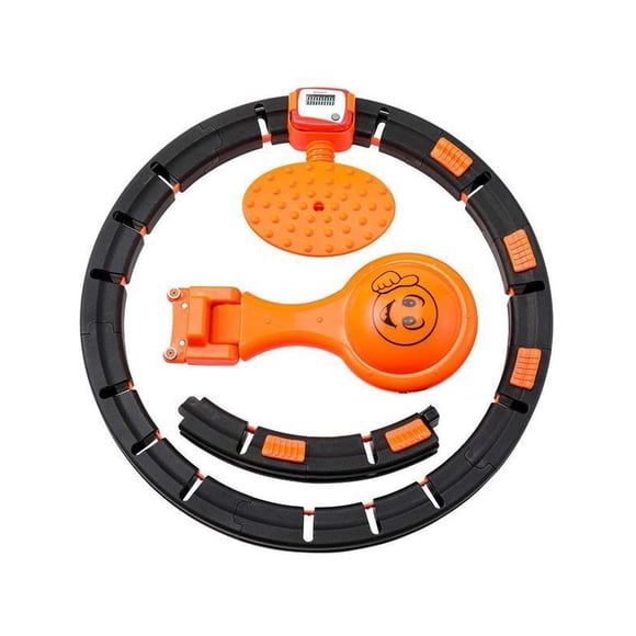 Unisex Home Outdoor Gym Black Plastic Thin Waist Smart Hula-Hoop