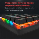 Clavier mécanique filaire, 104-Key Real mécanique jeu clavier Rainbow backlit clavier Ergonomic Design USB Clavier filaire pour les gains PC Ordinateur portable pour jeu et bureau
