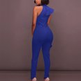 thumbnail image 4 of Yuyuzo Women's Jumpsuit Ruffle Strapless Mock Neck Solid Color High Waist Pants Clubwear Rompers, 4 of 7
