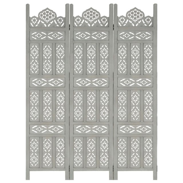 vidaXL Room Divider Folding Privacy Screen for Home Office Solid Wood Mango