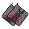 thumbnail image 1 of Carolines Treasures VHA3037PTHD Halloween Vampire Scottie Paire de Porte-Pot, 1 of 3